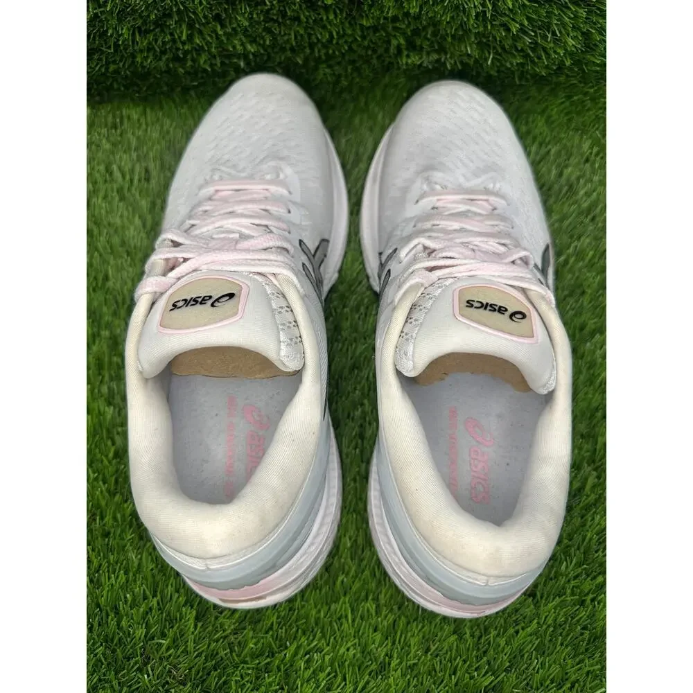 Asics Gel-Kayano 27 1012A649 Athletic Sneaker Womens 8.5 White Synthetic Running